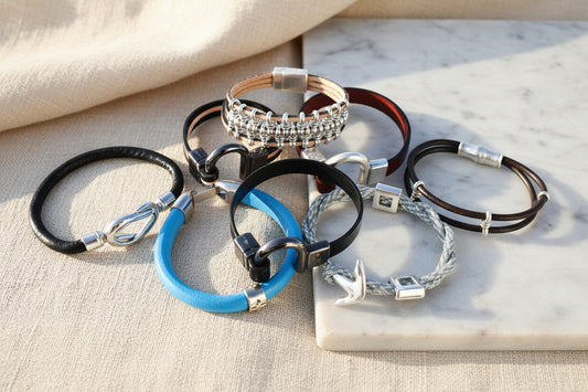 Hand-made in Greece men's bracelets.