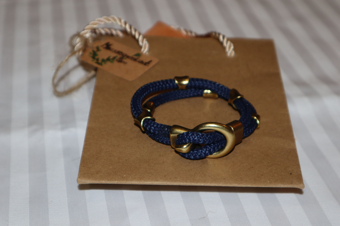 Bracciale da uomo fatto a mano Pireo con corda blu