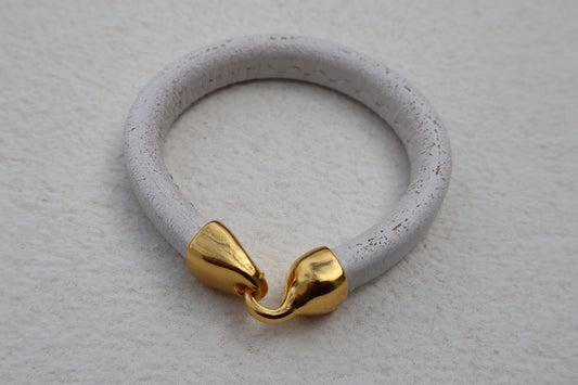 Hand-made Men's Bracelet with Regaliz Leather-Olympus