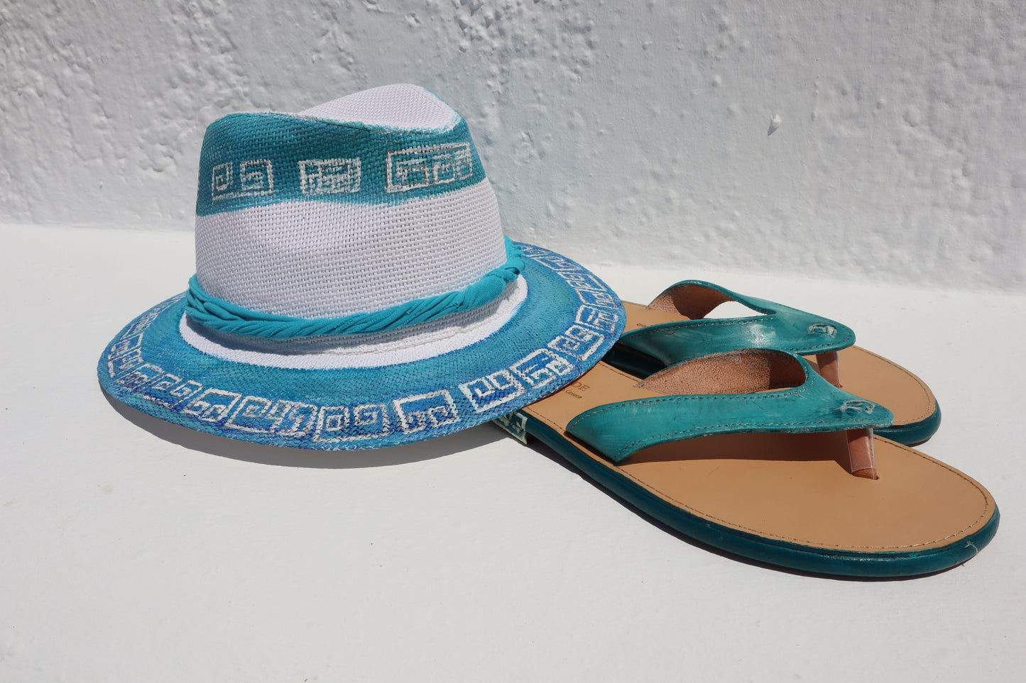Hand-made and Hand Painted Straw Hat-Antigone
