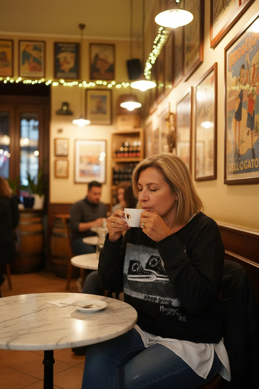 Hand-Painted Cotton Jumper Hoodie-Keep Going