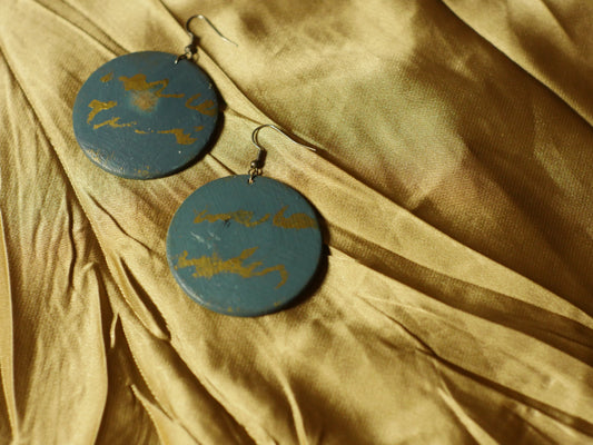 Hand-made Wooden Earrings-Gaia