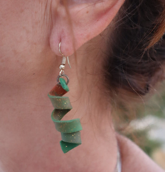 Hand-made Earrings Polymeric Clay-Athena