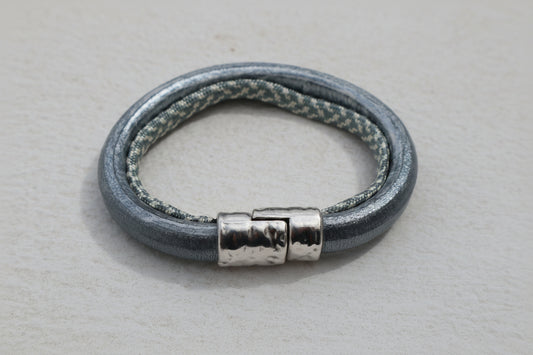 Χειροποίητο Ανδρικό βραχιόλι Κέρκυρα με Regaliz Δέρμα.