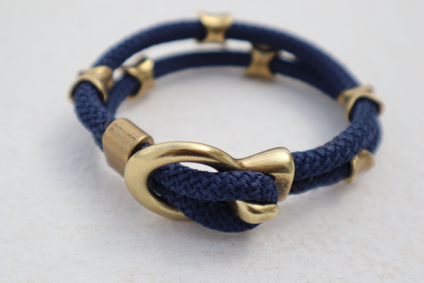 Bracciale da uomo fatto a mano Pireo con corda blu