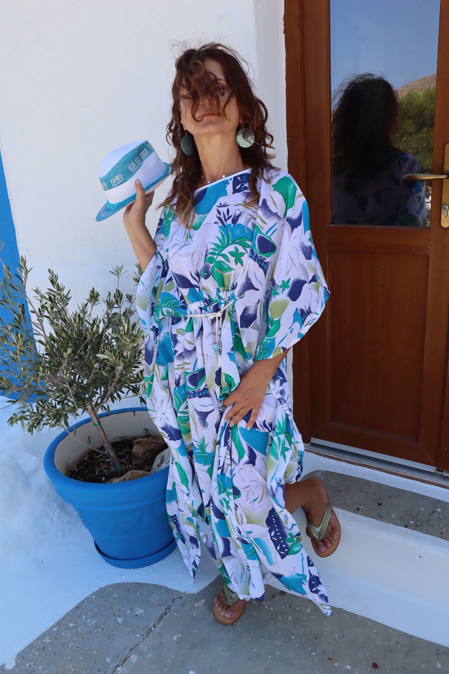 Hand-made and Hand Painted Straw Hat-Antigone