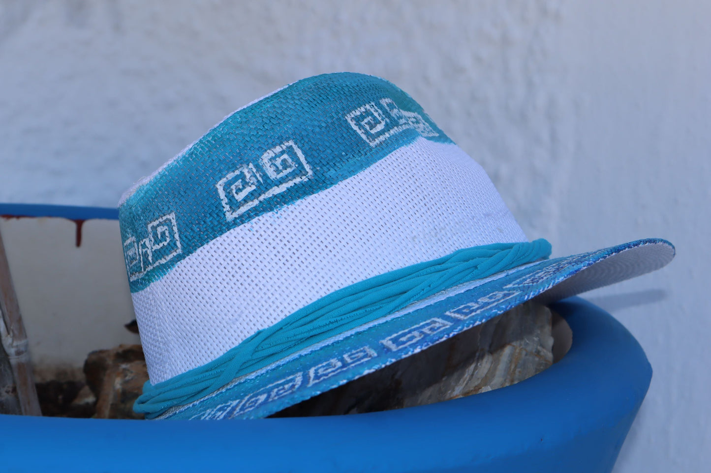 Hand-made and Hand Painted Straw Hat-Antigone