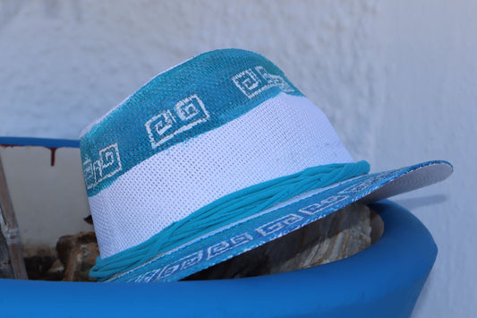 Χειροποίητο Ψάθινο Καπέλο με Ζωγραφική Αντιγόνη