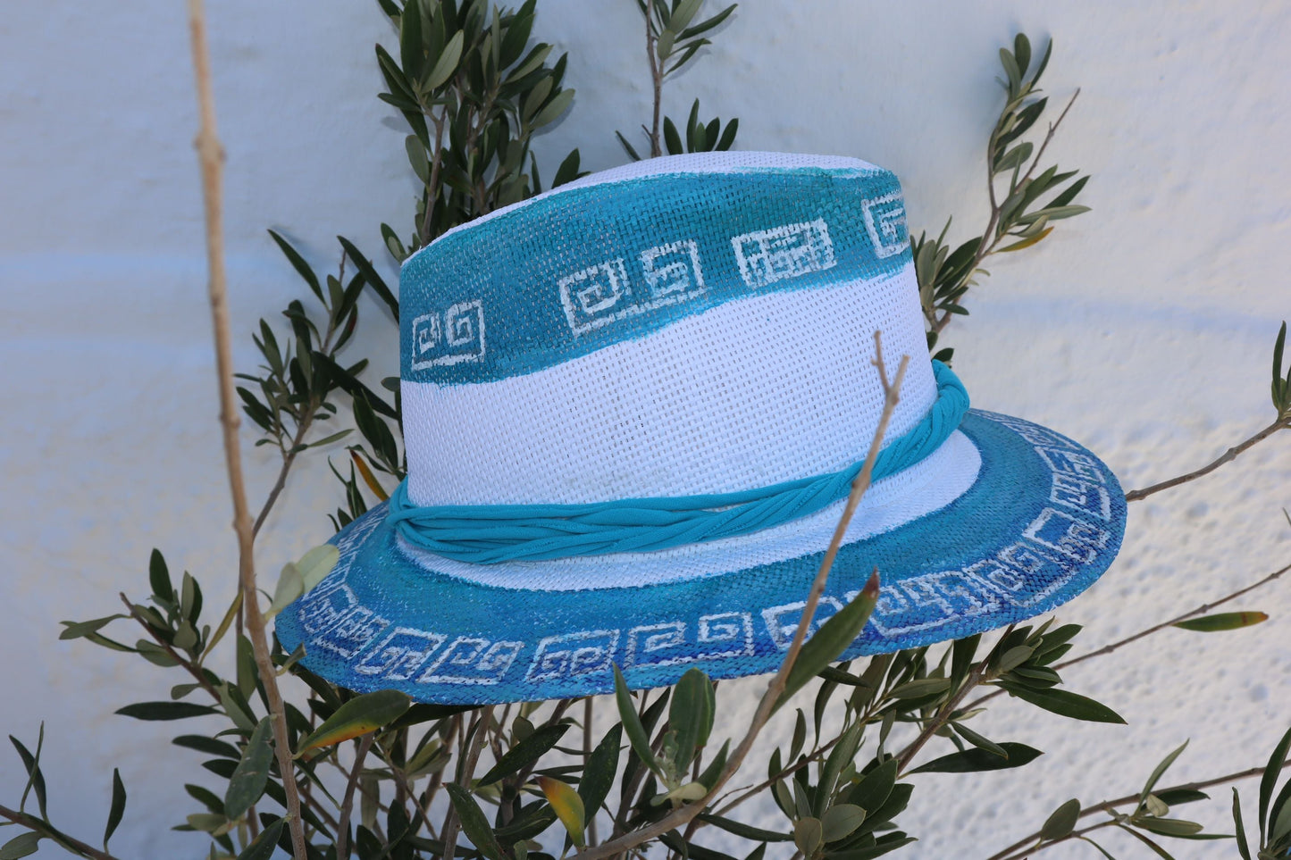 Hand-made and Hand Painted Straw Hat-Antigone