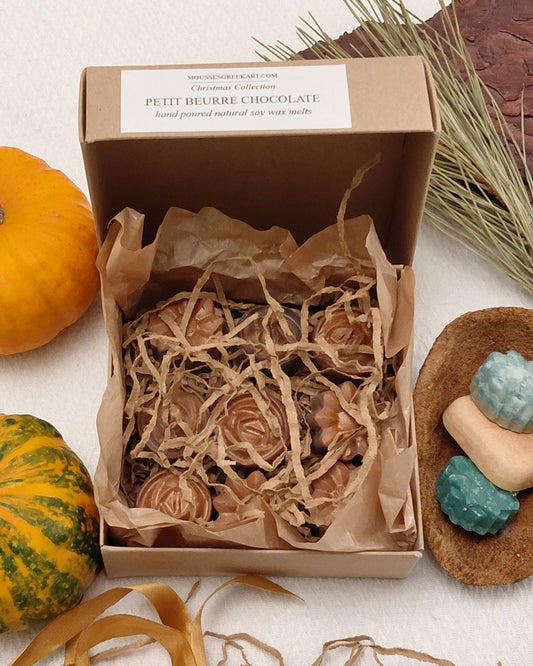 Φυτικά αρωματικά  soy melts  9 τεμάχια σε συσκευασία δώρου   Petit Beurre Chocolate