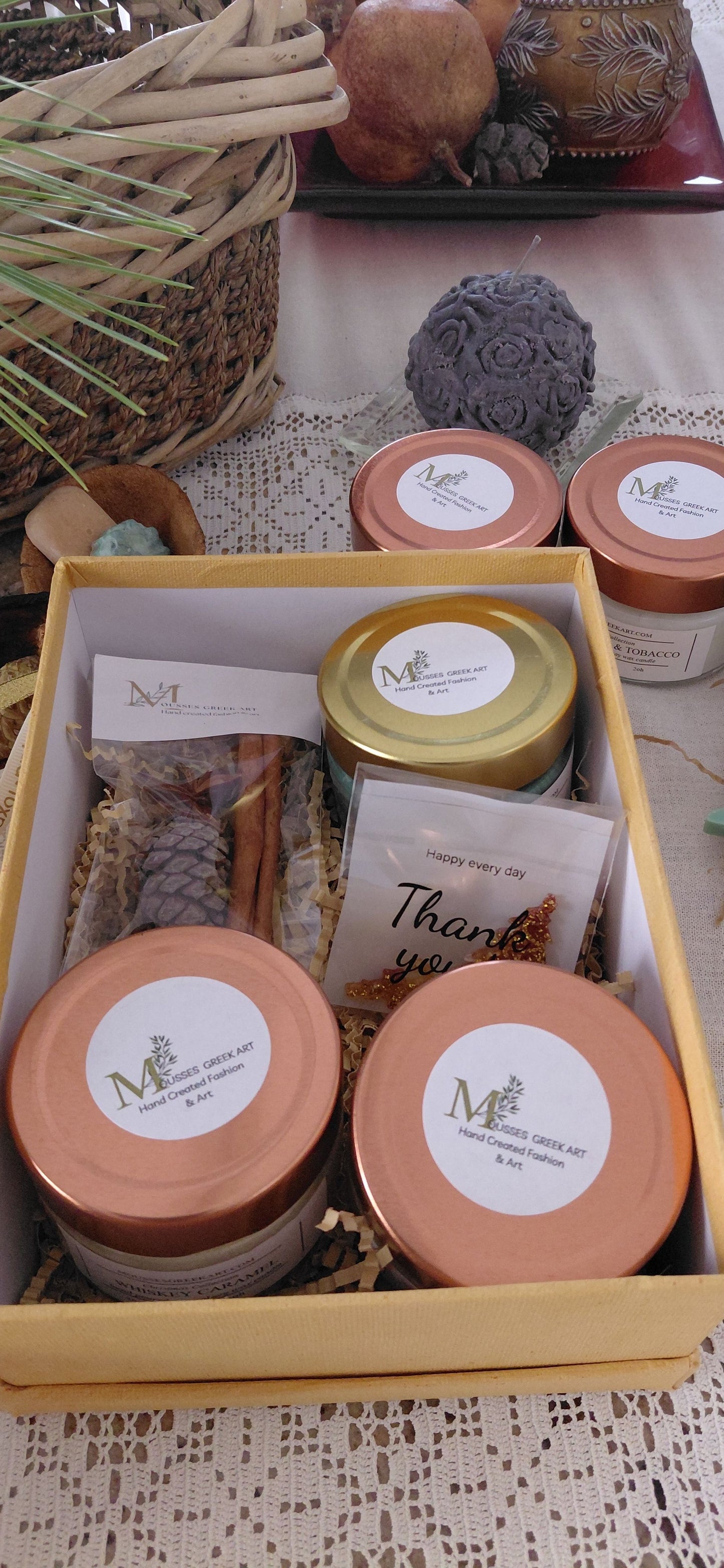 Luxurious Gift Box with Herbal Candles